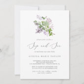 Rustikale Lilac Sip und See Einladung (Vorderseite)