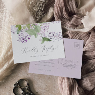 Rustikale Lilac Song UAWG Postcard Einladungspostkarte