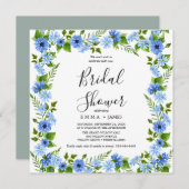 Rustikale Lilac Square Bridal Dusche Einladung (Vorne/Hinten)