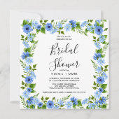 Rustikale Lilac Square Bridal Dusche Einladung (Vorderseite)