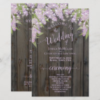 Rustikale Lilacs auf dem Programm für Hochzeiten i
