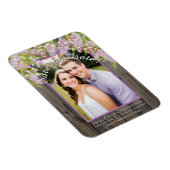 Rustikale Lilacs Lights & Foto Wedding Save the Da Magnet (Rechte Seite)