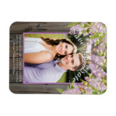 Rustikale Lilacs Lights & Foto Wedding Save the Da Magnet (Horizontal)