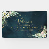 Rustikale Lily Floral Dusty Eukalyptus Greenery Banner (Horizontal)