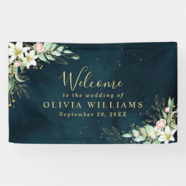 Rustikale Lily Floral Dusty Eukalyptus Greenery Banner