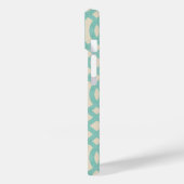 Rustikale Linen Beige und Aqua Trellis Case-Mate iPhone Hülle (Rückseite / Links)