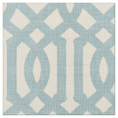 Rustikale Linen Beige und Blauer Trellis Stoff (Nahaufnahme)