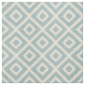 Rustikale Linen Beige und Blue Ikat Diamonds Stoff (Muster)