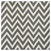 Rustikale Linen Beige und Charcoal Grau Zickzack Stoff (Muster)