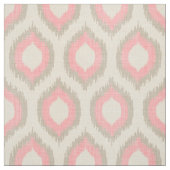 Rustikale Linen Beige und rosa Kat Print Stoff (Muster)