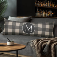 Rustikale Linen Black Buffalo Kariertes Muster Mon