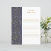 Rustikale Linenunterteilung Blauer Rezept Binder B (Stehend Vorderseite)