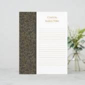 Rustikale Linenunterteilung Schwarze Rezept Binder (Stehend Vorderseite)