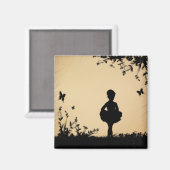 Rustikale Littlest Ballerina Magnet (Vorderseite/Rückseite)