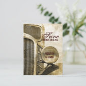 Rustikale LKW-Western-Hochzeit speichern Sie das D Ankündigungspostkarte (Stehend Vorderseite)