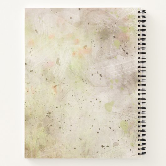 Rustikale Lkw-Wildblumen Vintage Bridal Notizblock (Rückseite)