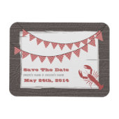 Rustikale Lobster & Gingham retten das Date Magnet (Horizontal)