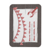 Rustikale Lobster & Gingham retten das Date Magnet (Vertikal)