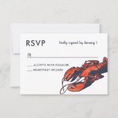 Rustikale Lobster Hochzeitssuite RSVP Karte (Vorderseite)