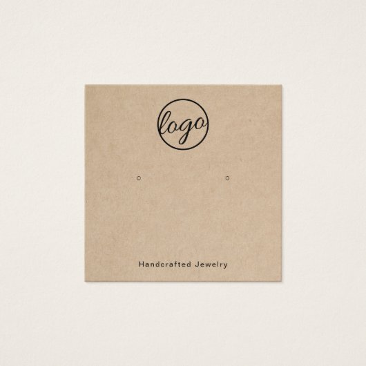 Rustikale Logo-Modern Ohrring-Holding-Karte (Vorderseite)