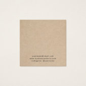 Rustikale Logo-Modern Ohrring-Holding-Karte (Rückseite)