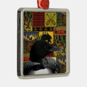 Rustikale Loon Northwood Kabine Ornament Aus Metall (Rechts)