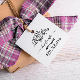 Rustikale Lorbeer-Handarbeit mit Liebe Geschenkanh Geschenkanhänger