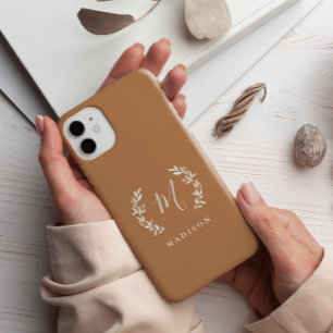 Rustikale Lorbeer-Schrift-Monogramm-Name Case-Mate iPhone 14 Pro Max Hülle
