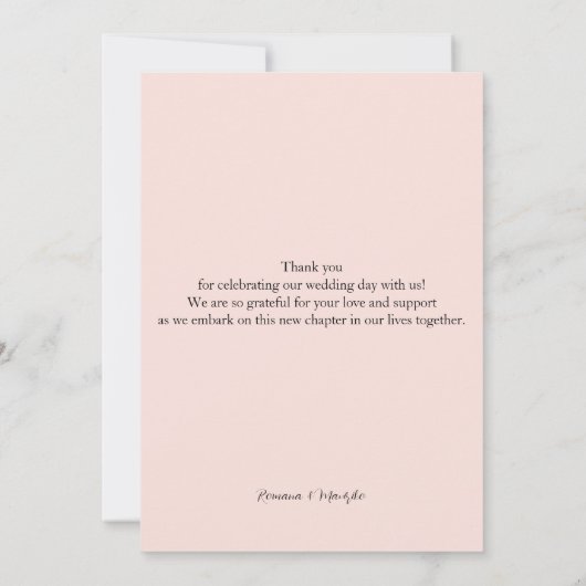 Rustikale Lotus Blume Dankeskarte (Rückseite)