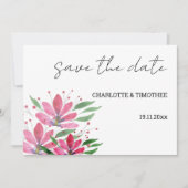 Rustikale Lotus Blume Save The Date (Vorderseite)