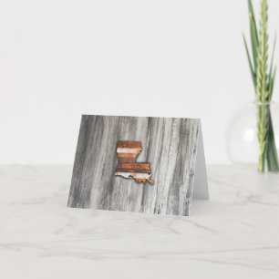 Rustikale Louisiana-Form Dankeskarte