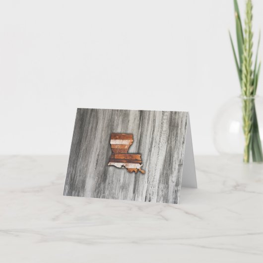 Rustikale Louisiana-Form Dankeskarte (Vorderseite)