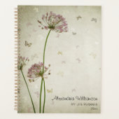 Rustikale Löwenzahnblumen & Schmetterlinge  Planer (Vorderseite)
