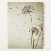 Rustikale Löwenzahnblumen & Schmetterlinge  Planer (Rückseite)