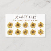 Rustikale Loyalität Holz Rolling Button Sonnenblum Visitenkarte (Vorderseite)