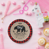 Rustikale Lumberjack Bear Boy Baby Dusche Pappteller (Party)