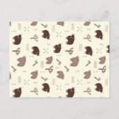 Rustikale Lumberjack Bison Coupels Babydusche Einladungspostkarte (Rückseite)