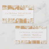 Rustikale Lüster auf Holzmuster-Visitenkarte Visitenkarte (Vorne/Hinten)