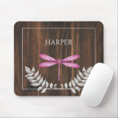 Rustikale Magenta Dragonfly Personalisiert Mouse P Mousepad (Mit Mouse)