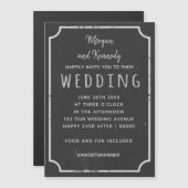 Rustikale Magnetplatten-Hochzeitseinladung Magnetkarte (Vorne/Hinten)