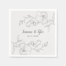 Rustikale Magnolia-Blume Sommerhochzeit Serviette