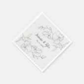 Rustikale Magnolia-Blume Sommerhochzeit Serviette (Ecke)