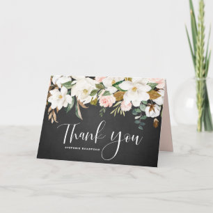 Rustikale Magnolia Cotton Garland Chalkboard Weddi Dankeskarte