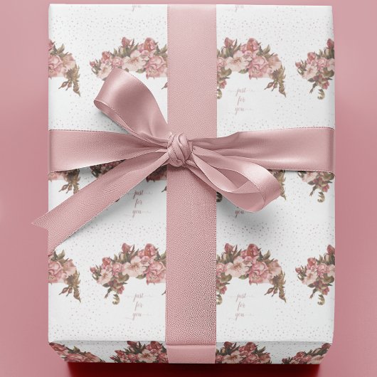 Rustikale Malvenblüten Geschenkpapier