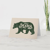 Rustikale Mama-Bär-Silhouette Muttertag