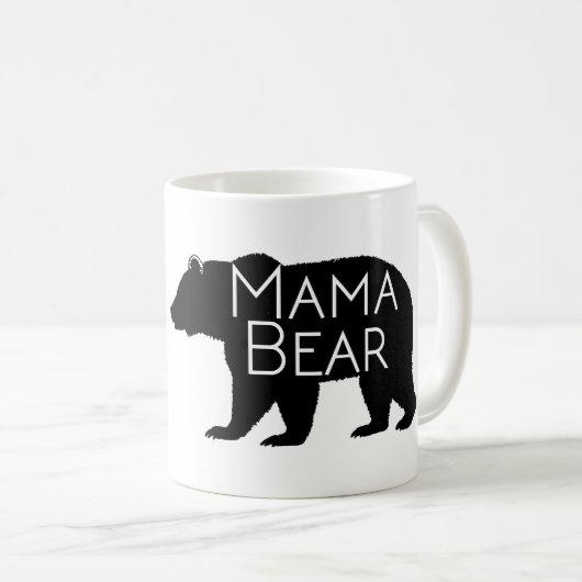 Rustikale Mama-Bären-Tasse Kaffeetasse (VorderseiteRechts)