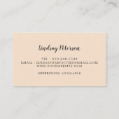 Rustikale Mama Bear Babysitter Business Cards Visitenkarte (Rückseite)