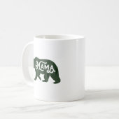 Rustikale Mama Bear Silhouette Typografie Kaffeetasse (Vorderseite Links)