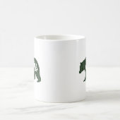 Rustikale Mama Bear Silhouette Typografie Kaffeetasse (Mittel)