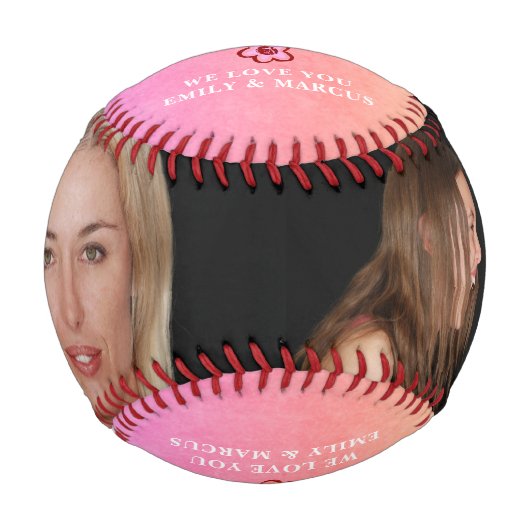 Rustikale Mama Muttertag 2 Foto Baseball (Vorderseite)